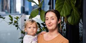 Rosie Cuppaidge and her 14-month-old daughter Ione.