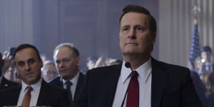 Jeff Daniels portrays the then-FBI chief in the TV miniseries,The Comey Rule. 