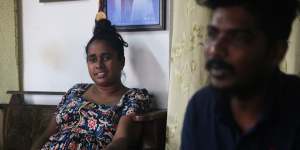 Yenuki Shenaya Bandara (left),who is six months pregnant,and her husband Araganthan Pradeep (right) who was on the boat.