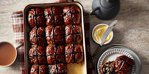 Helen Goh has broken with tradition to add chocolate to her favourite hot cross bun recipe.
