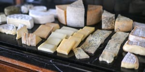 Vue de Monde's all Australian cheese trolley.