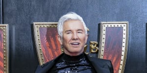 The king of bling:Director Baz Luhrmann at the London premier of Elvis last month.