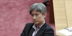 Labor's Senate leader Penny Wong during the motion to formally censure Fraser Anning.