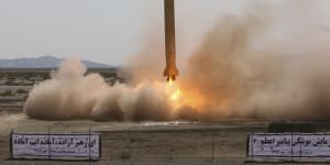 The launch of an Iranian Revolutionary Guard Shahab-3 medium-range missile during a drill a decade ago. Iran is reported to have tested another of the weapons on Friday.