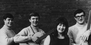 The Seekers,L-R:Keith Potger,Bruce Woodley,Judith Durham and Athol Guy.