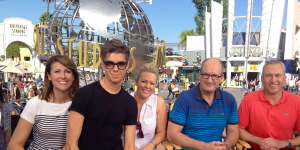Michael Pell with the then Sunrise team at Universal Studios.