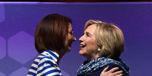 Julia Gillard interviewed Hillary Clinton when the former US secretary of state toured here in 2018.