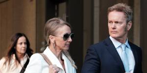 Craig McLachlan enters NSW Supreme Court with partner Vanessa Scammell in May.
