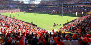 Brisbane’s Suncorp Stadium is smack-bang in the centre of the city.