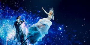 Kate Miller-Heidke's dazzling aerial display at the 64th Eurovision Song Contest. 