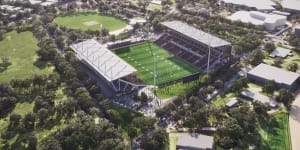 An artist’s impression of the new Penrith Stadium.