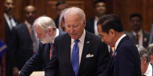 Indonesian President Joko Widodo with US President Joe Biden at the G20 summit in India last week.