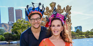 Millsy and Rhonda,king and queen of Melbourne’s wholesome Moomba