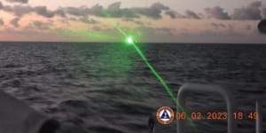 ‘Provocative and unsafe’:US slams China over shining lasers at ship