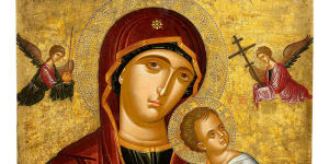 Mother of God of the Passion,Crete,late 15th century (detail).