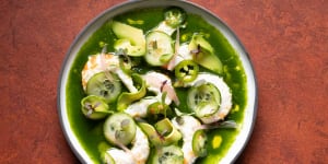 Aguachile"prawns".