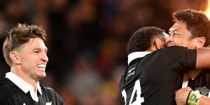 Bledisloe Cup as it happened:All Blacks shake off capital curse in Wellington against Wallabies