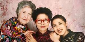 Jenny Kee,with mother Enid and daughter Grace.