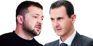 Odd pair:Russia’s foe Zelensky and friend Assad appear at Arab summit