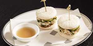 Go-to dish:Hainanese chicken club sandwiches with dipping sauce are an instant hit.