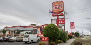 Hourly pay at Hungry Jack's is barely above the award,with no provision for penalties and lower casual loadings. 