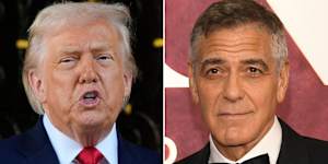 George Clooney said Trump’s threat that a “whole civilisation will die” was a crime. 