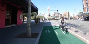 The City of Sydney is building the cycleway along Oxford Street between Taylor Square and Hyde Park.