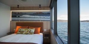 Inside a cabin on Odalisque III.