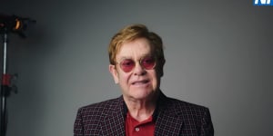 ‘You won’t find anyone bigger’:Michael Caine and Elton John in viral ad for vaccine