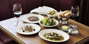 Assorted dishes at Armorica Grande Brasserie in Surry Hills.
