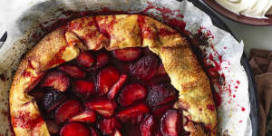 Andrew McConnell's blood plum crostata.