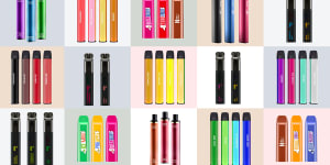 Vapes are sold in a range of colours and flavours that appeal to younger people.