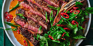 Steak with coconut and chilli.