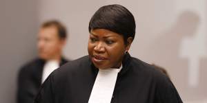 Prosecutor Fatou Bensouda at the International Criminal Court.