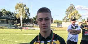 Jye Gray with the under-14s Gold Coast Vikings
