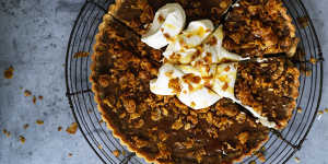 Helen Goh's next-level custard tart with crunchy cornflake topping.