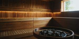 Experience a true Finnish-style communal sauna.