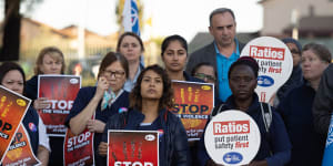 'Difficult and shocking environment':nurses rally over assault