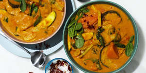 Coconut vegetable curry.