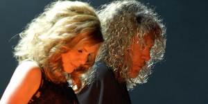 Alison Krauss’s romantic soprano melds with Robert Plant’s gentle vocal insistence.