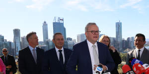 Prime Minister Anthony Albanese in Perth this morning.