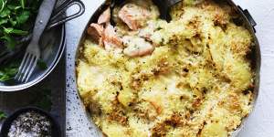 Real winter warmer:Creamy fish and potato-topped pie.