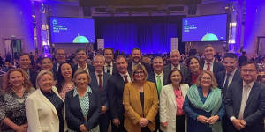 Victorian MPs at the premier’s iftar dinner in 2023. 