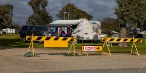 Albury Showgrounds has become a hub for displaced Victorians.