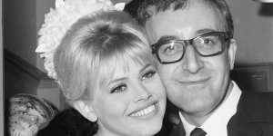 Ekland and English actor Peter Sellers on their wedding day at Guildford Register Office,1964.
