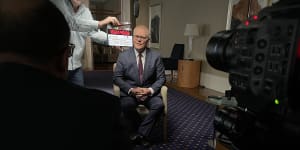 Scott Morrison during an interview for the ABC documentary series Nemesis.