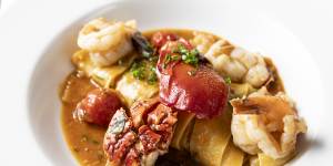 Go-to dish:Lobster and king prawn pappardelle at Grazia restaurant in Glen Iris.