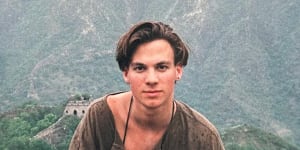 Brett Sutton at the Great Wall of China in 1990.