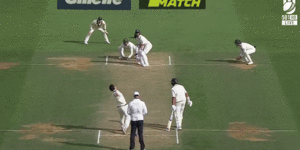 Steve Smith snares a sharp chance in the slips.
