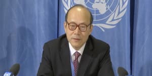 China’s ambassador in Geneva,Chen Xu. 